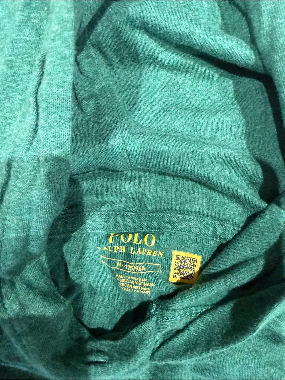 Polo Ralph Lauren Men's Green Heather Solid Jersey Hooded T-Shirt